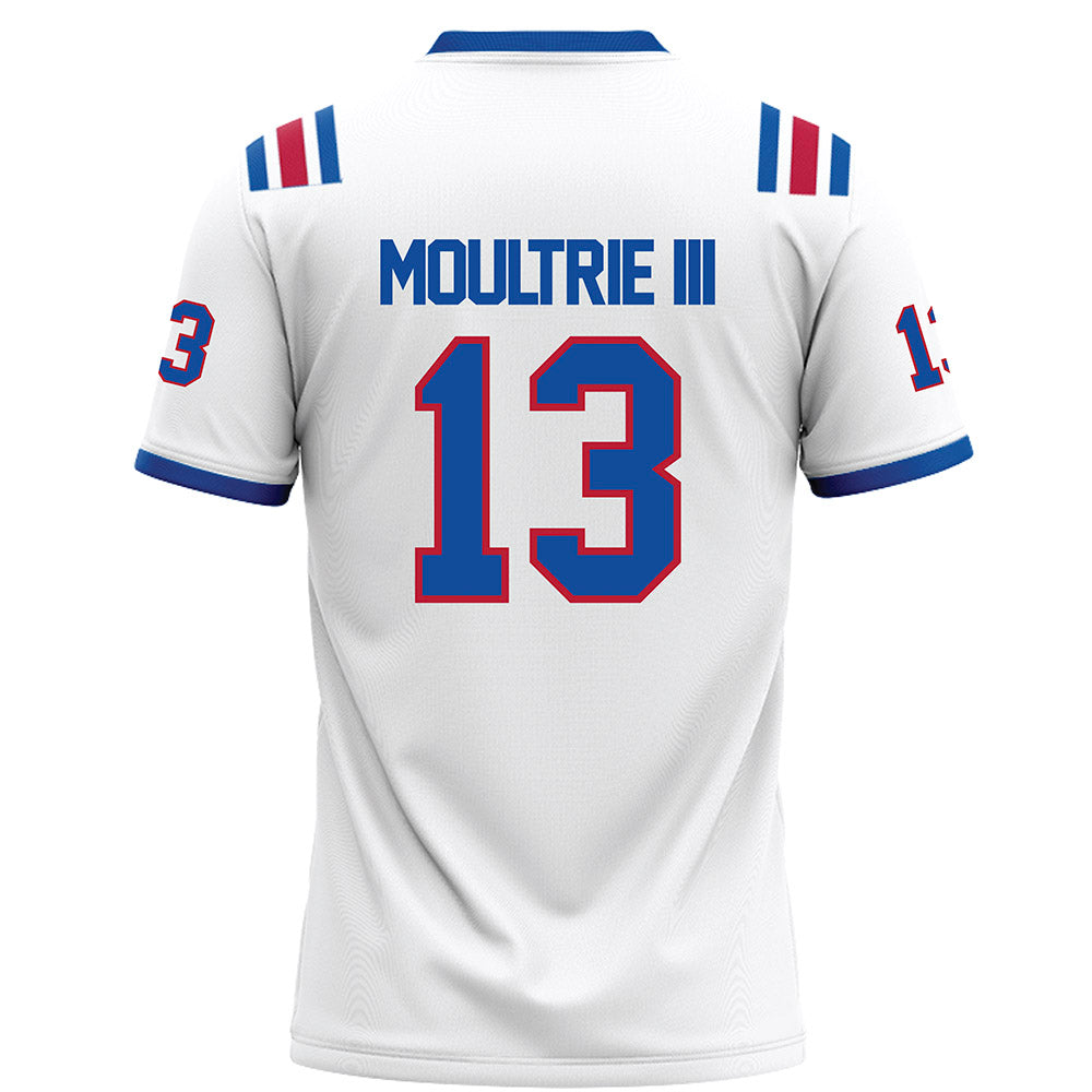 LA Tech - NCAA Football : Marcus Moultrie III - White Football Jersey-1