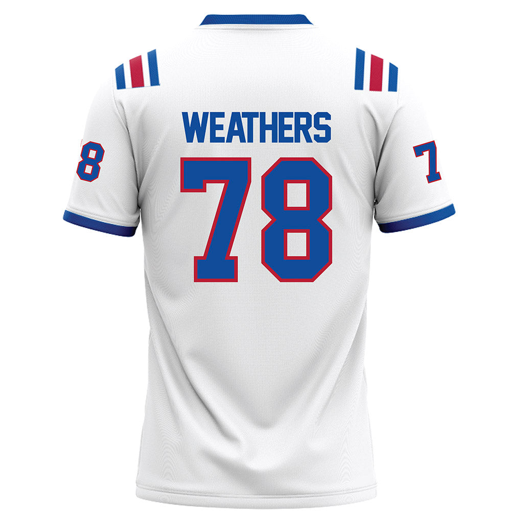 LA Tech - NCAA Football : Bryson Weathers - White Football Jersey-1