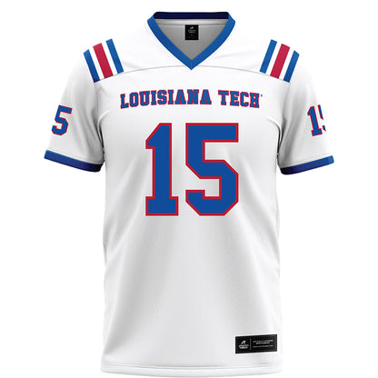 LA Tech - NCAA Football : David Pierro - White Football Jersey-0