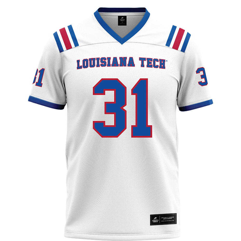 LA Tech - NCAA Football : Hunter Rioux - White Football Jersey-0