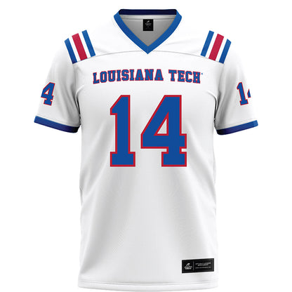 LA Tech - NCAA Football : Brady Vodicka - White Football Jersey-0