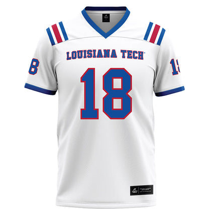 LA Tech - NCAA Football : Jaitlin Hampton - White Football Jersey-0