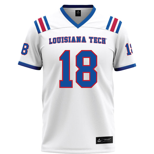 LA Tech - NCAA Football : Jaitlin Hampton - White Football Jersey-0