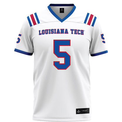 LA Tech - NCAA Football : Ahkhari Johnson - White Football Jersey-0