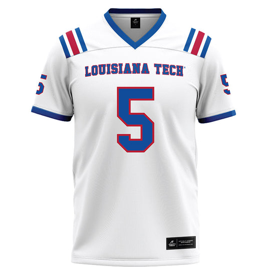 LA Tech - NCAA Football : Ahkhari Johnson - White Football Jersey-0