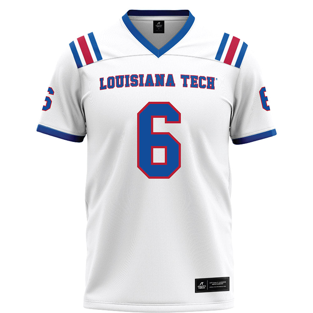 LA Tech - NCAA Football : Marcus Calwise - White Football Jersey-0
