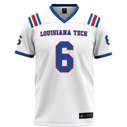 LA Tech - NCAA Football : Marcus Calwise - White Football Jersey-0