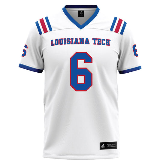 LA Tech - NCAA Football : Marcus Calwise - White Football Jersey-0
