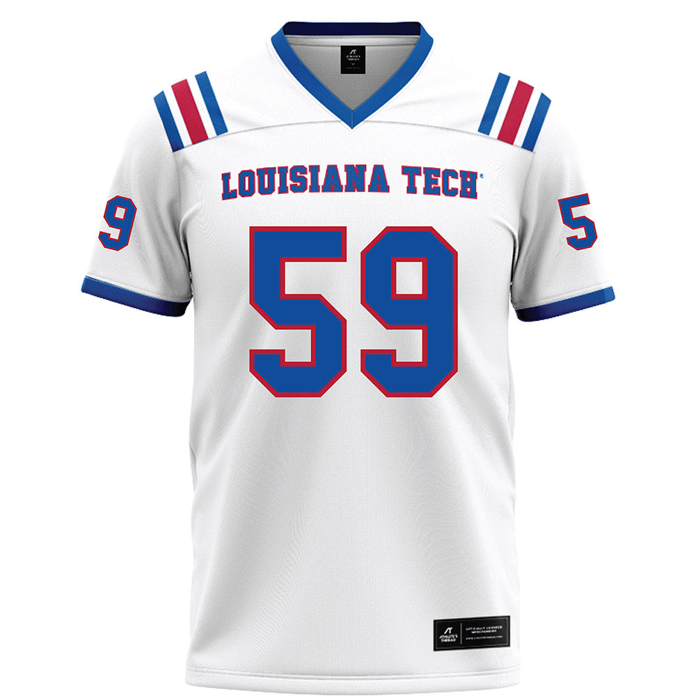 LA Tech - NCAA Football : Jake Riggs - White Football Jersey-0