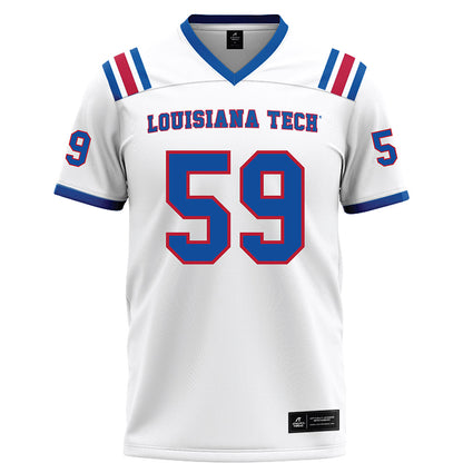 LA Tech - NCAA Football : Jake Riggs - White Football Jersey-0