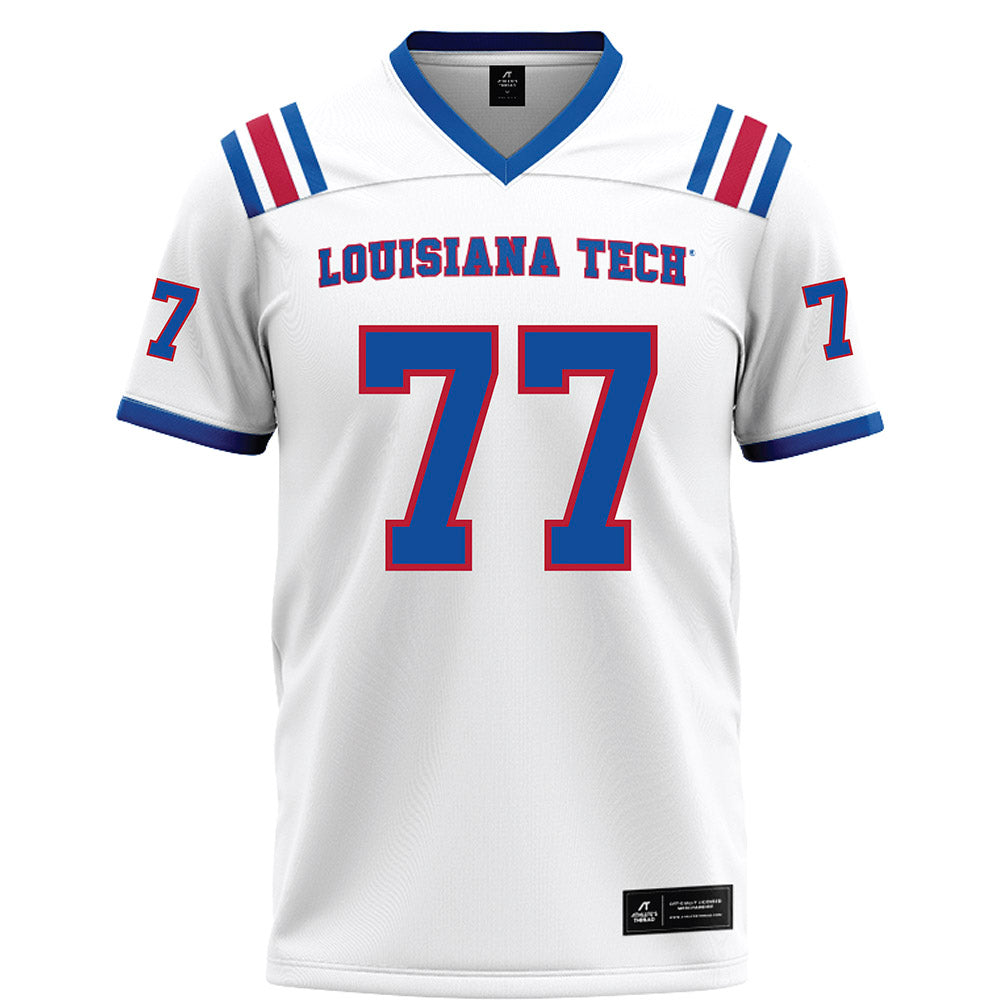 LA Tech - NCAA Football : Aric Adcock - White Football Jersey-0