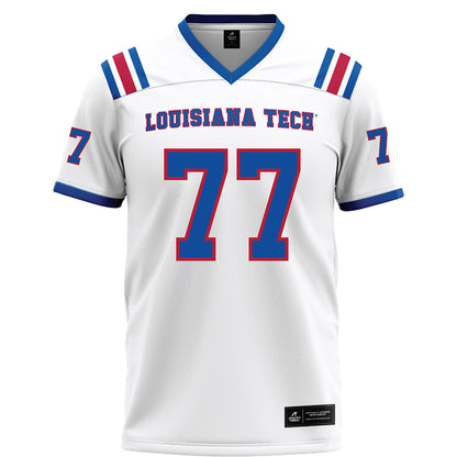 LA Tech - NCAA Football : Aric Adcock - White Football Jersey-0