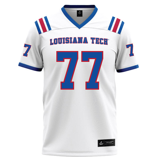 LA Tech - NCAA Football : Aric Adcock - White Football Jersey-0