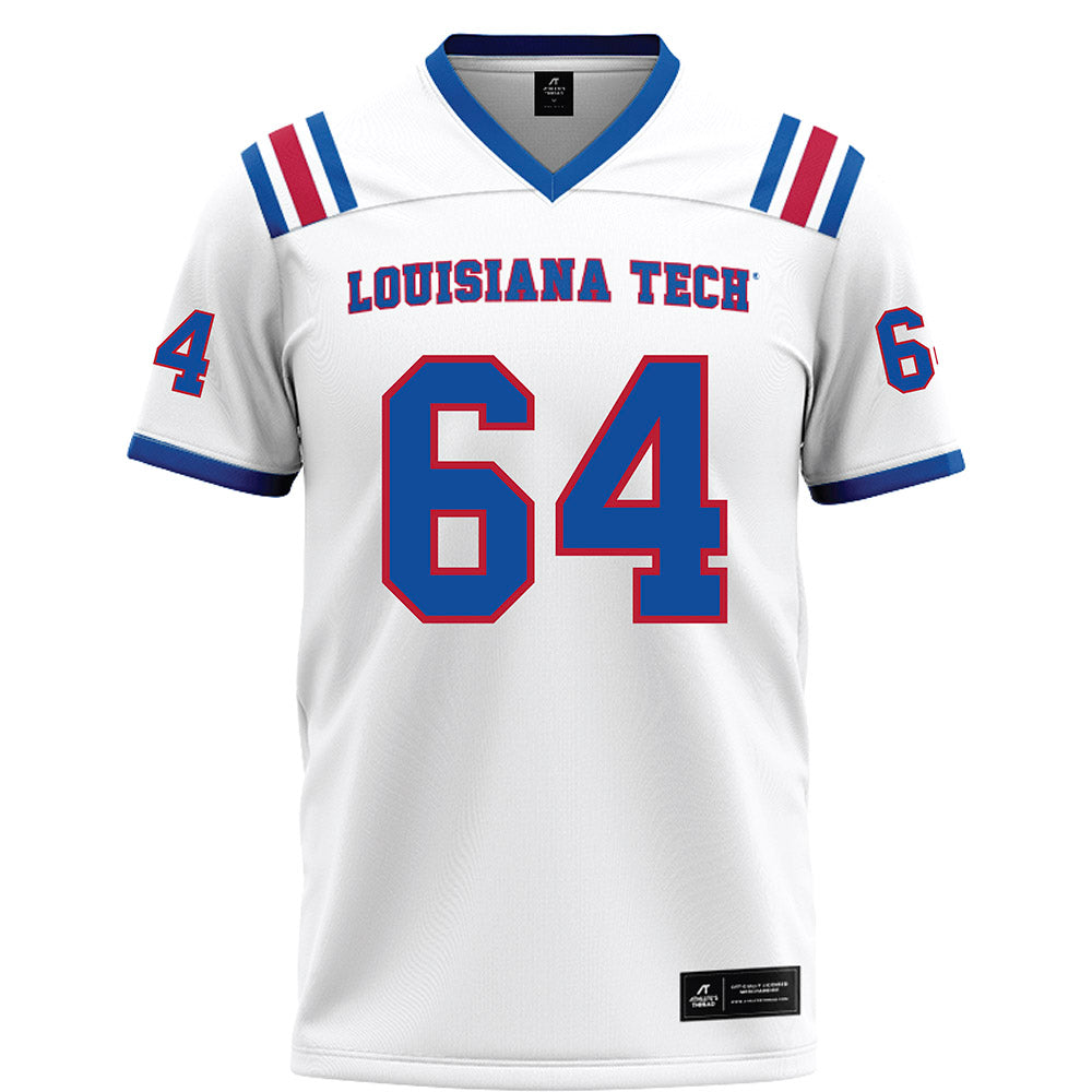 LA Tech - NCAA Football : Jake Acklin - White Football Jersey