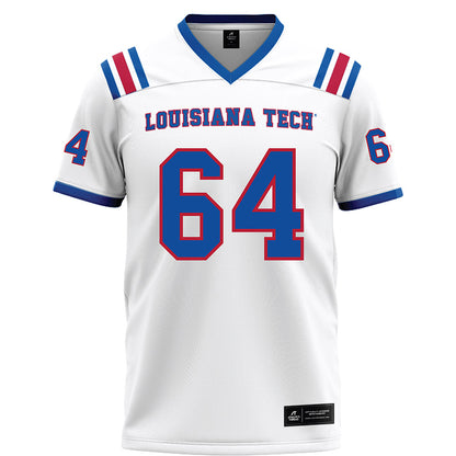 LA Tech - NCAA Football : Jake Acklin - White Football Jersey