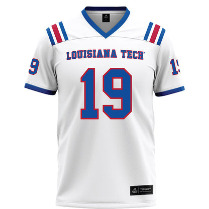 LA Tech - NCAA Football : John Tarvin - White Football Jersey-0