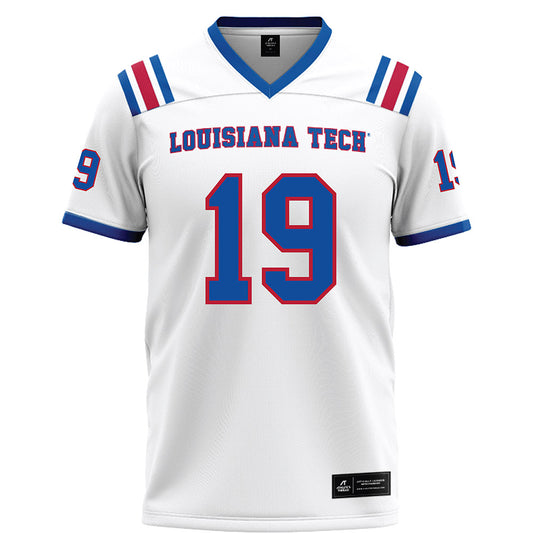 LA Tech - NCAA Football : John Tarvin - White Football Jersey-0