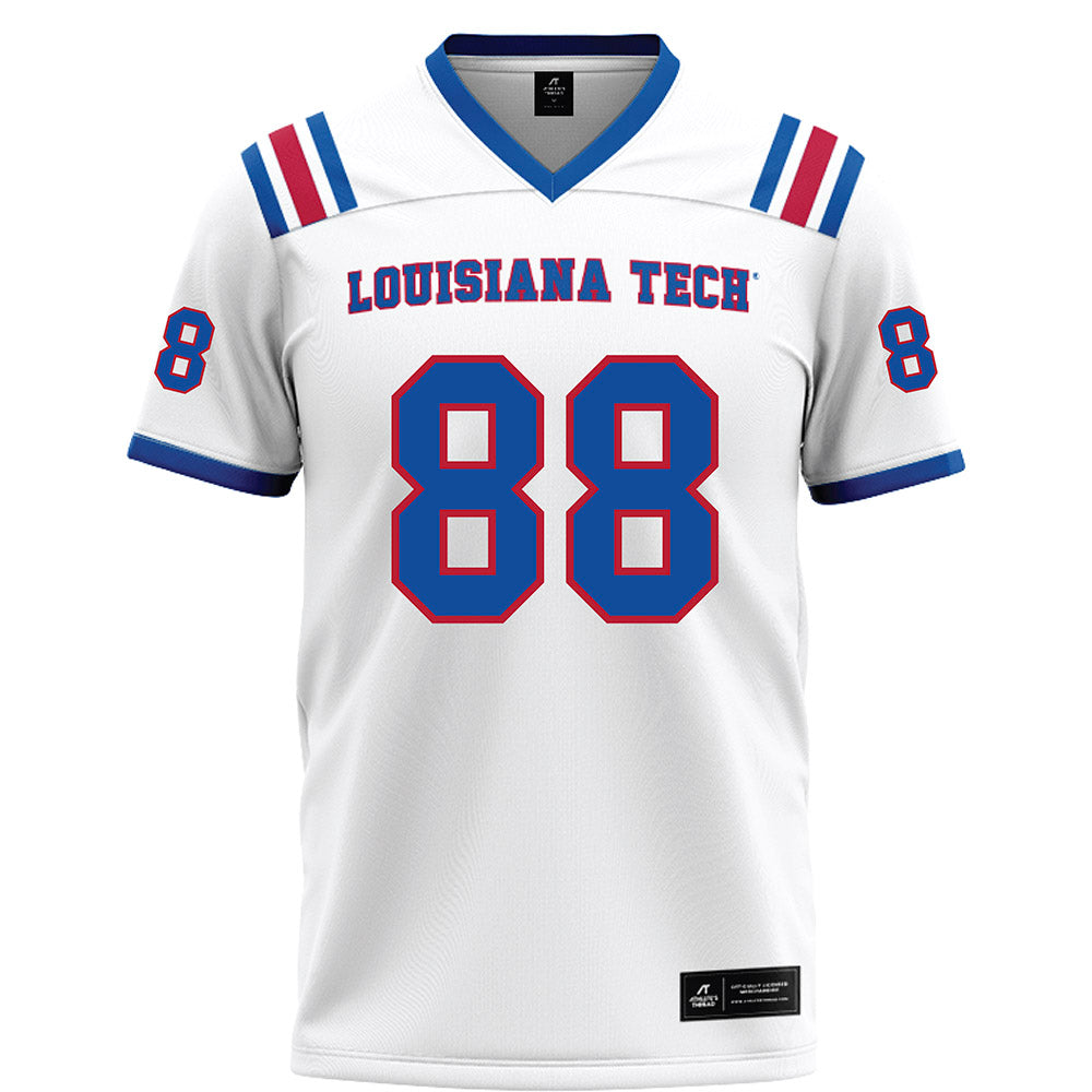 LA Tech - NCAA Football : Johnnie Thiel IV - White Football Jersey-0