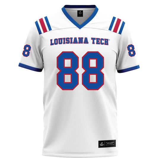 LA Tech - NCAA Football : Johnnie Thiel IV - White Football Jersey-0