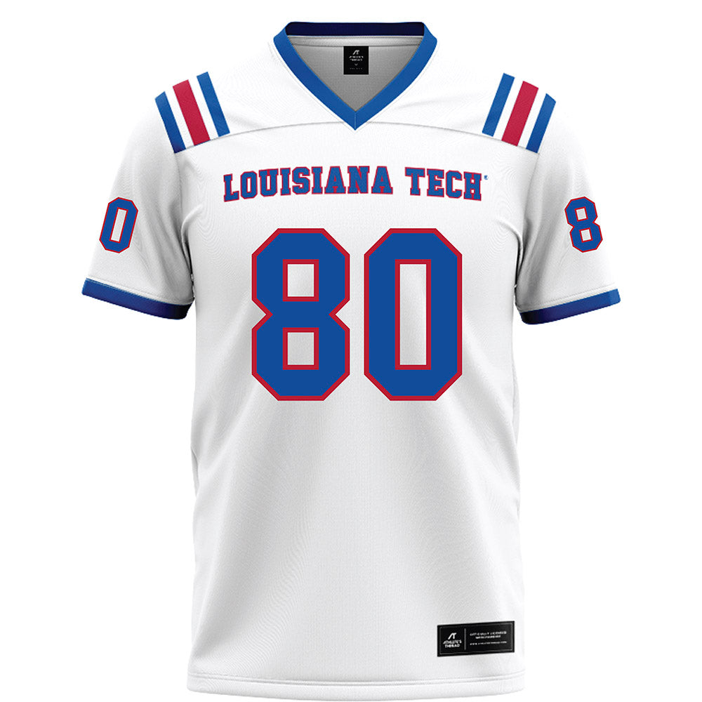 LA Tech - NCAA Football : Deven Muniz - White Football Jersey-0