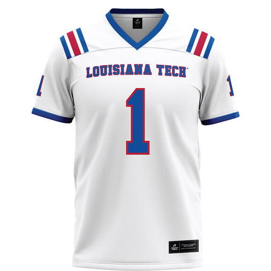 LA Tech - NCAA Football : Sam Fongang - White Football Jersey-0