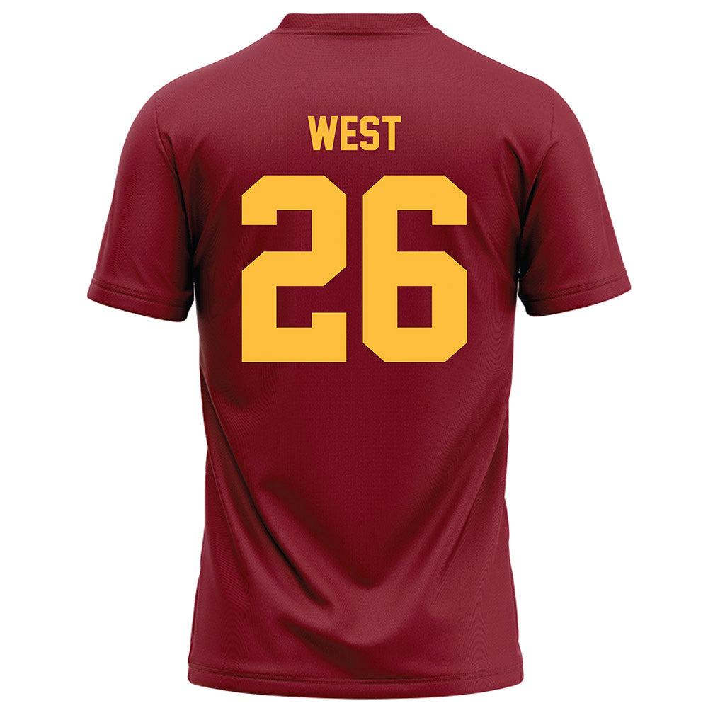Minnesota - NCAA Football : Elisha West - Maroon Football Jersey-1