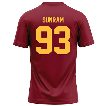 Minnesota - NCAA Football : Riley Sunram - Maroon Football Jersey-1