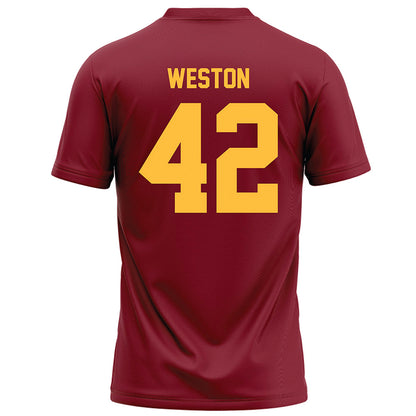 Minnesota - NCAA Football : Tom Weston - Maroon Football Jersey-1