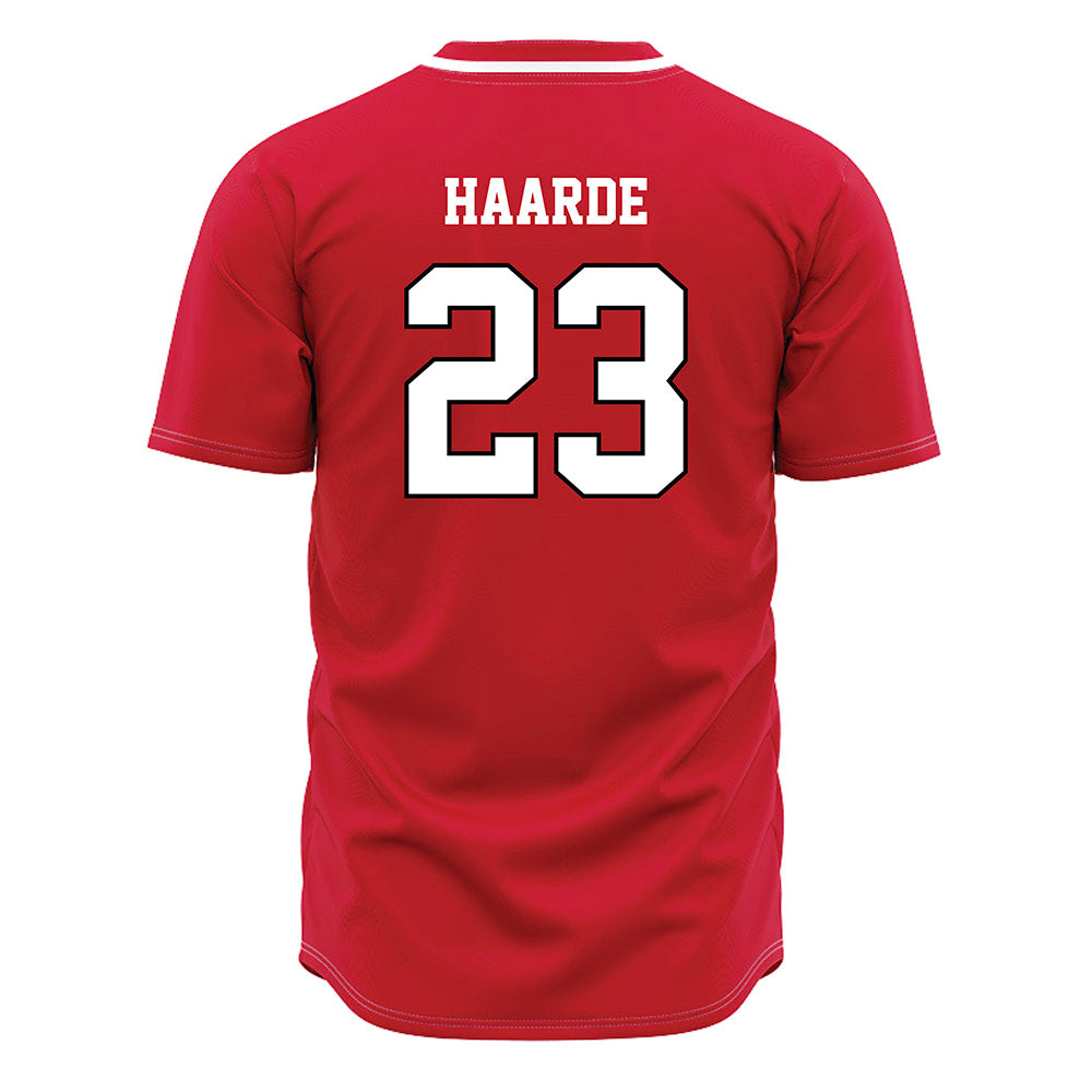 Fairfield - NCAA Baseball : Jake Haarde - Red Jersey-1