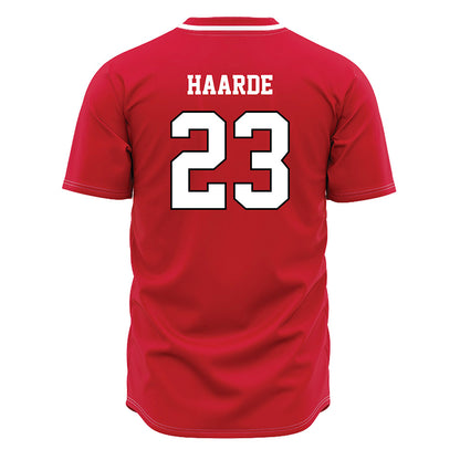 Fairfield - NCAA Baseball : Jake Haarde - Red Jersey-1