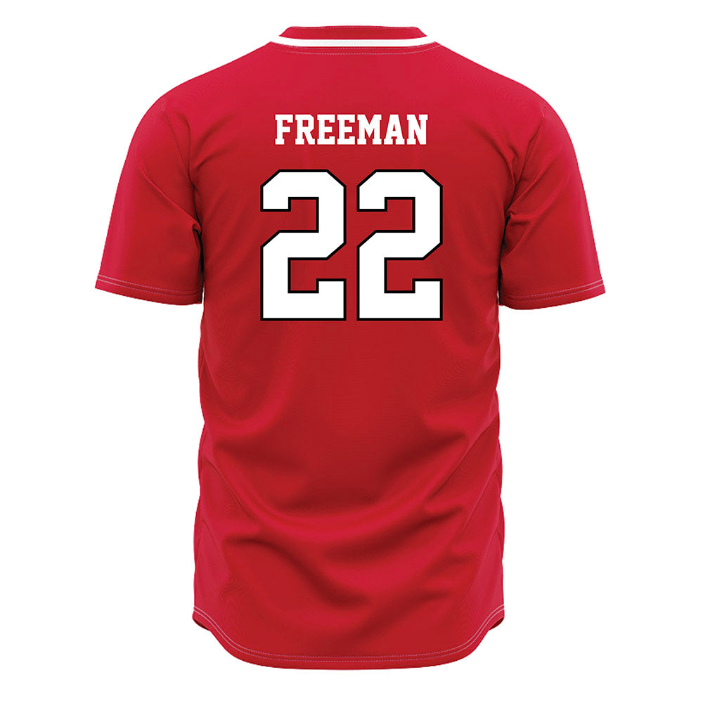 Fairfield - NCAA Baseball : Cam Freeman - Red Jersey-1