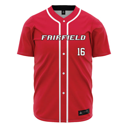 Fairfield - NCAA Baseball : Connor Klock - Red Jersey-0