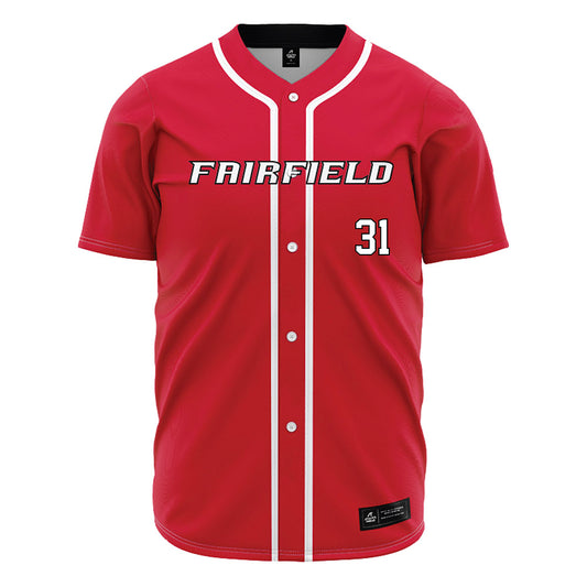 Fairfield - NCAA Baseball : Jack Sheldon - Red Jersey-0