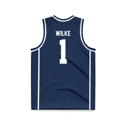 BU - NCAA Women's Basketball : Gabby Wilke - Navy Basketball Jersey-1