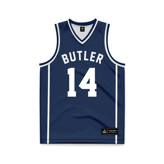 Butler - NCAA Women's Basketball : Lili Krasovec - Navy Basketball Jersey-0