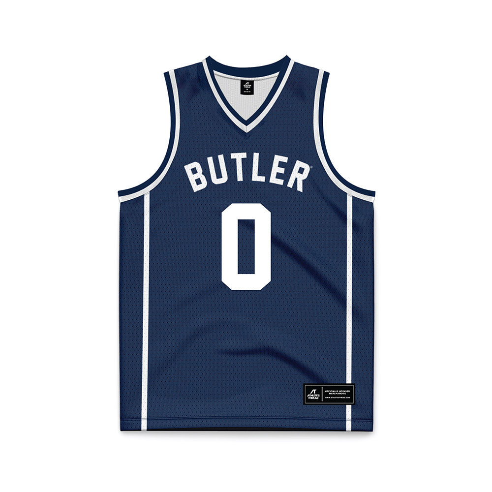 Butler - NCAA Women's Basketball : Laniah Wills - Navy Basketball Jersey-0