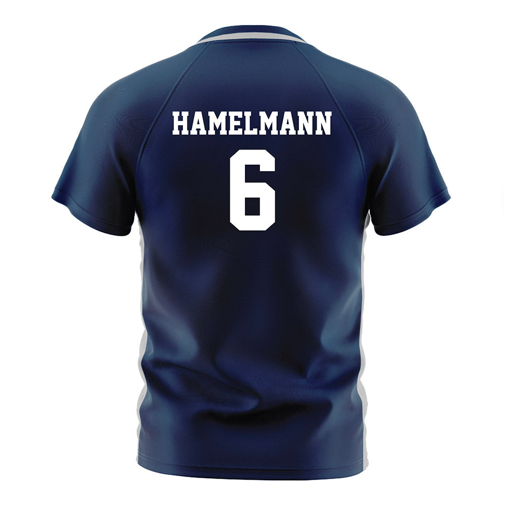 Butler - NCAA Women's Soccer : Emma Hamelmann - Navy Soccer Jersey-1