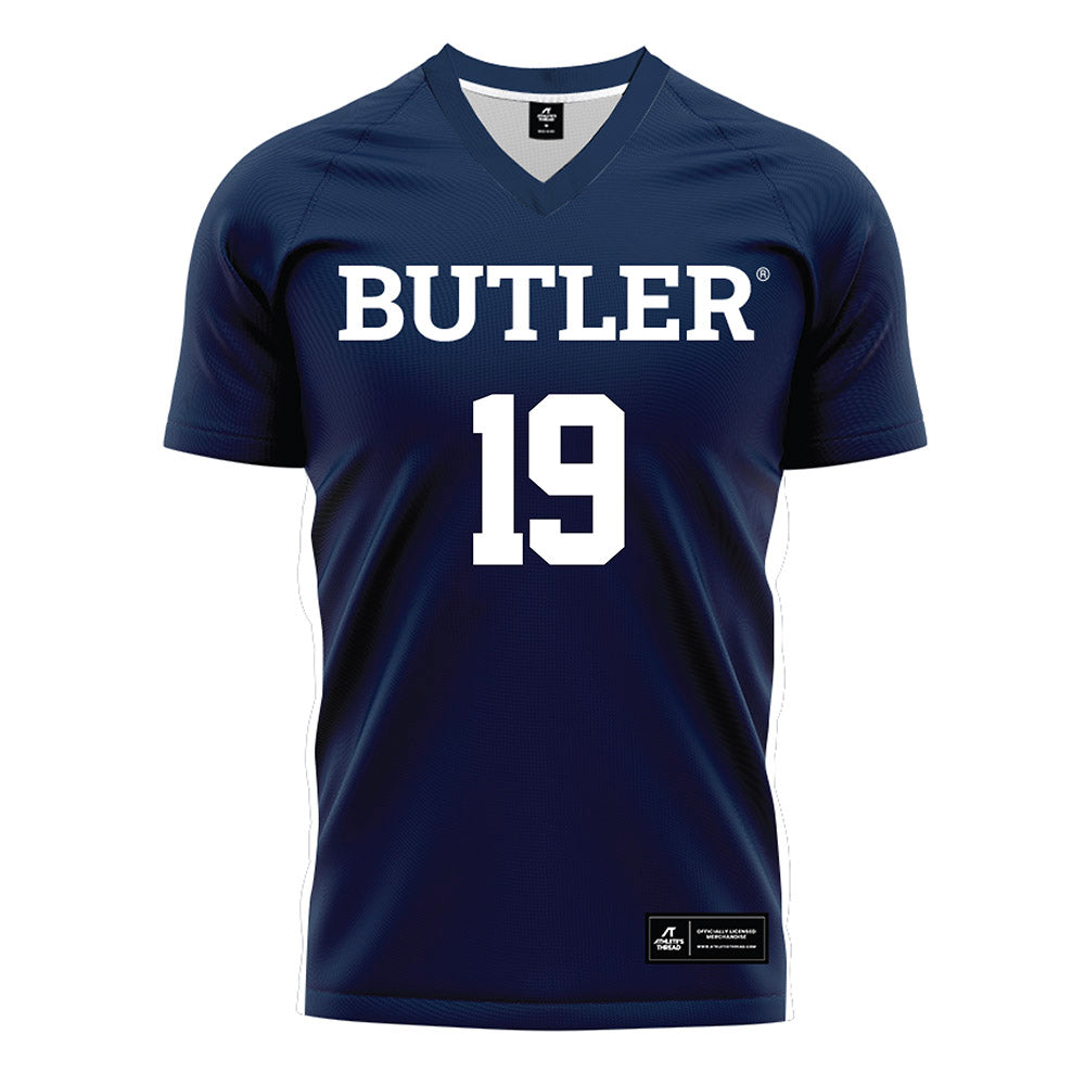 Butler - NCAA Women's Soccer : Sarah Monnin - Navy Soccer Jersey-0