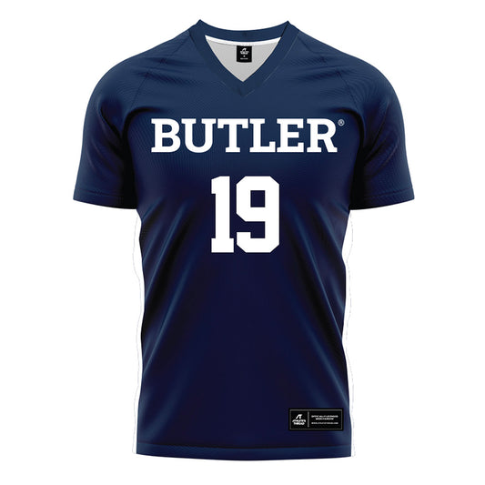 Butler - NCAA Women's Soccer : Sarah Monnin - Navy Soccer Jersey-0