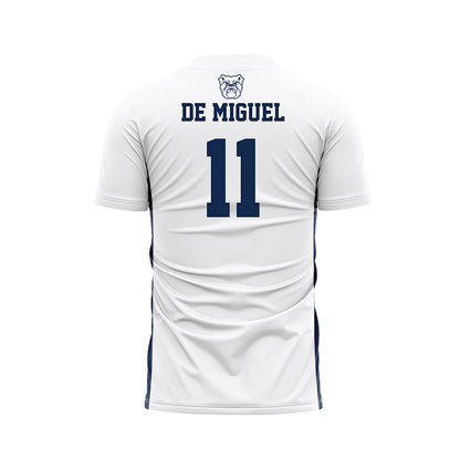 Butler - NCAA Men's Soccer : Nacho De Miguel - White Soccer Jersey-1