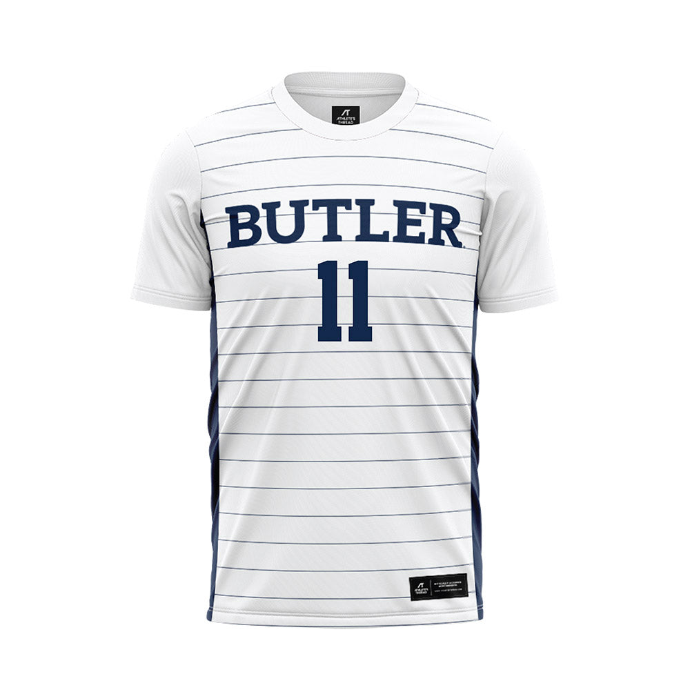 Butler - NCAA Men's Soccer : Nacho De Miguel - White Soccer Jersey-0