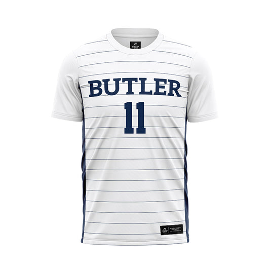 Butler - NCAA Men's Soccer : Nacho De Miguel - White Soccer Jersey-0