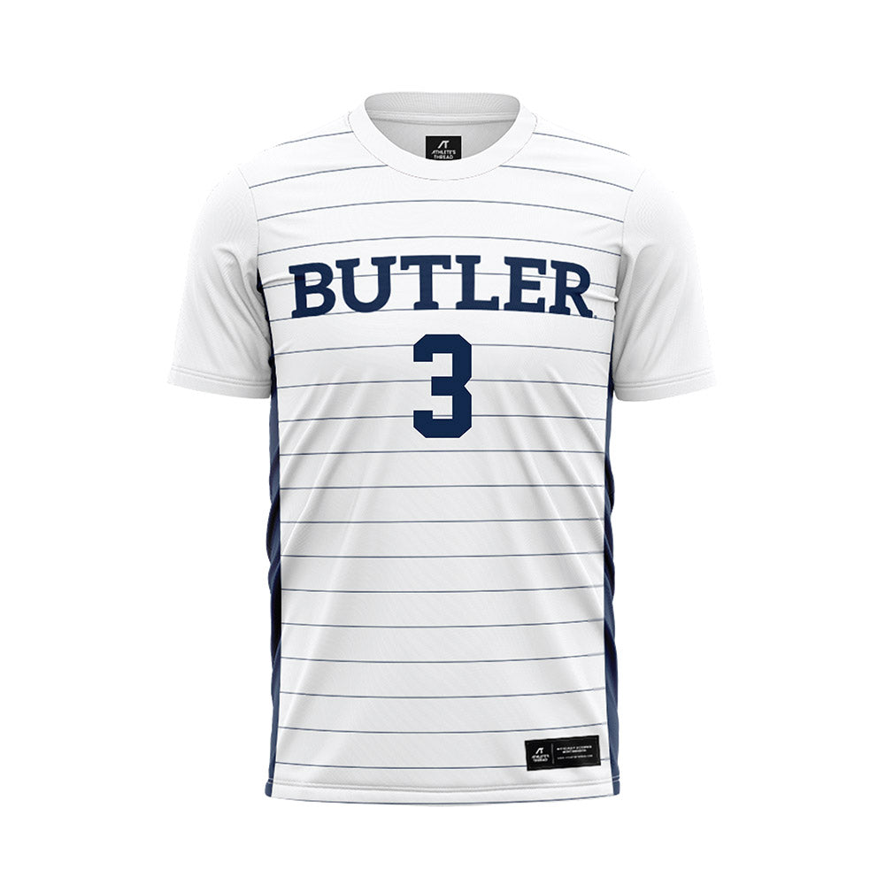 Butler - NCAA Men's Soccer : Evan Muckridge - White Soccer Jersey-0