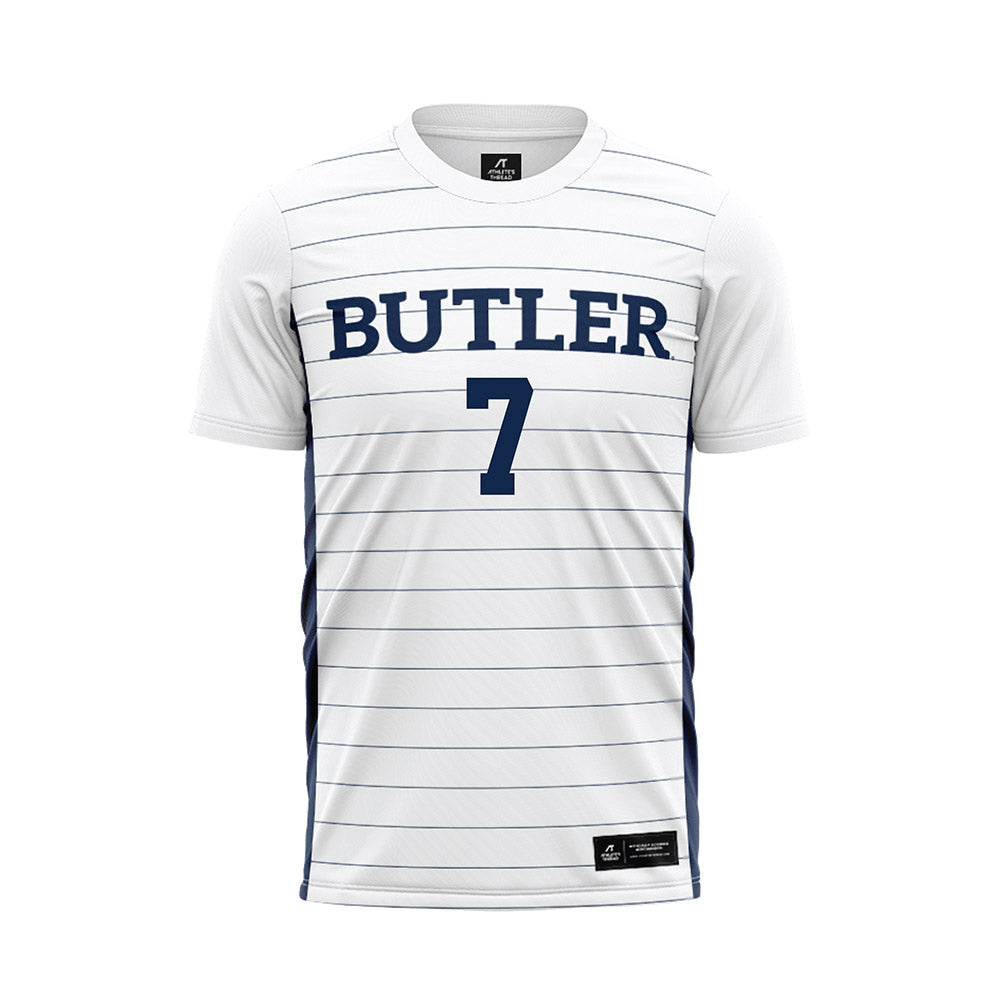 Butler - NCAA Men's Soccer : Luca Raso - White Soccer Jersey-0