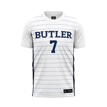 Butler - NCAA Men's Soccer : Luca Raso - White Soccer Jersey-0