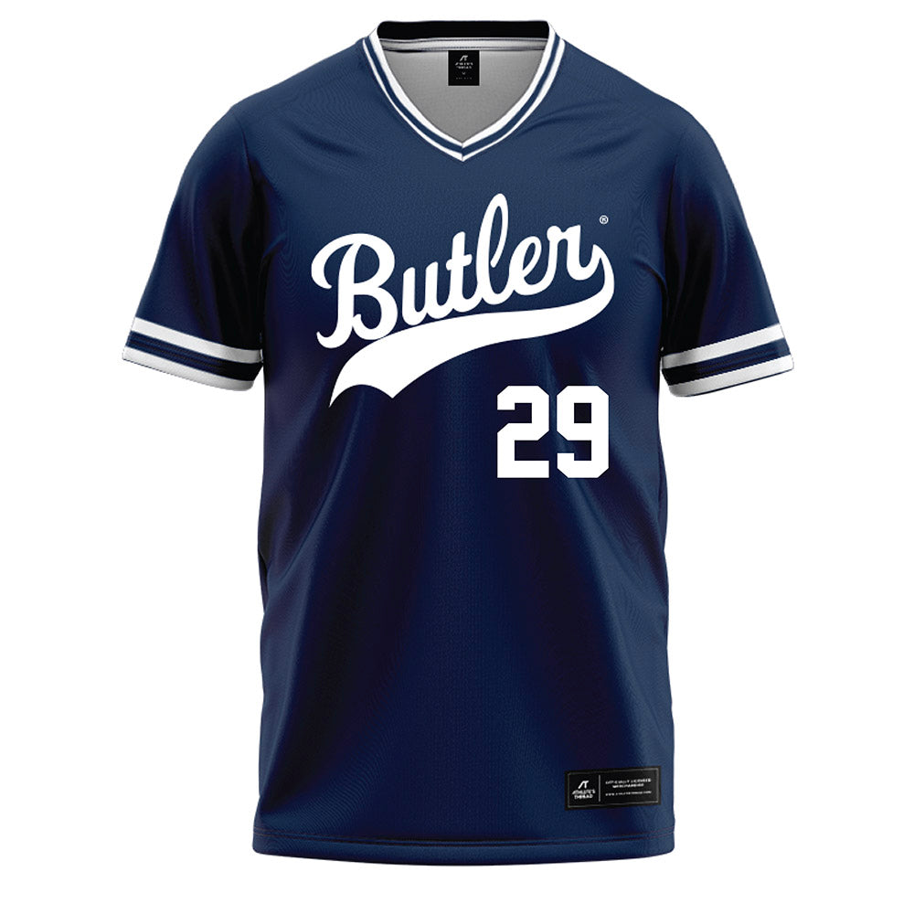 Butler - NCAA Baseball : Grant Brooks - Navy Baseball Jersey