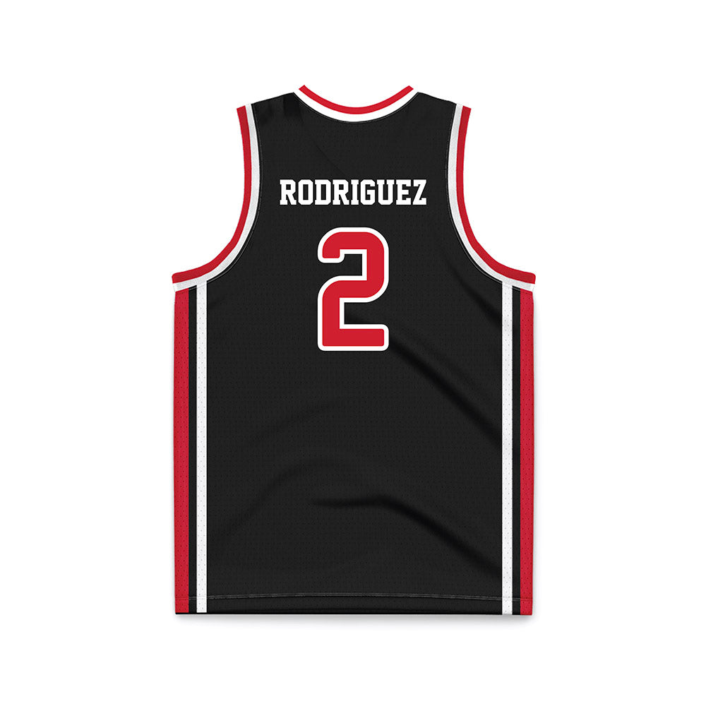 Fairfield - NCAA Men's Basketball : Nasir Rodriguez - Black Basketball Jersey-1