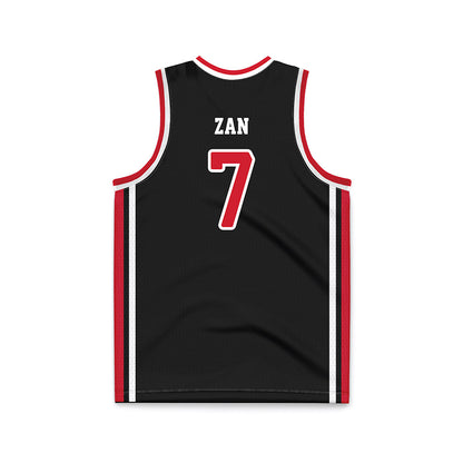 Fairfield - NCAA Men's Basketball : Ryan Zan - Black Basketball Jersey-1