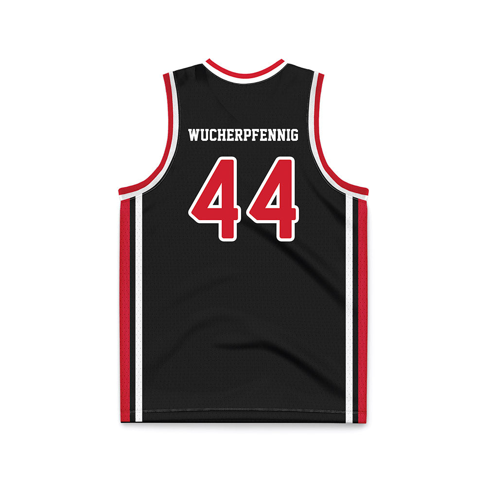 Fairfield - NCAA Men's Basketball : Declan Wucherpfennig - Black Basketball Jersey-1