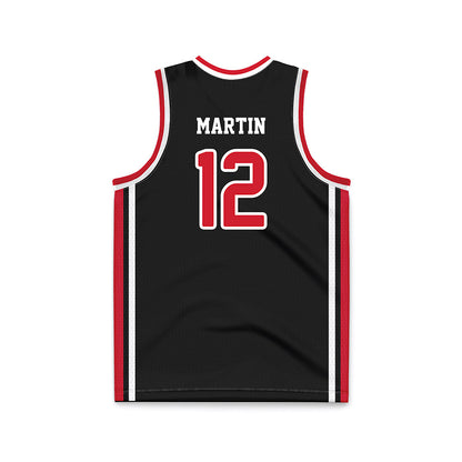Fairfield - NCAA Men's Basketball : Qadir Martin - Black Basketball Jersey-1